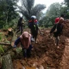 Một trận lở đất ở Indonesia. (Ảnh: AFP)