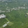 Cù lao Giêng (An Giang) nhìn từ trên cao. (Ảnh: Thanh Sang/TTXVN)