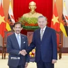 Tổng Bí thư Tô Lâm tiếp Quốc vương Brunei Haji Hassanal Bolkiah. (Ảnh: Thống Nhất/TTXVN)
