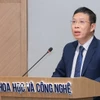 Giáo sư, Tiến sỹ Trần Đại Lâm, Viện trưởng Viện khoa học vật liệu, Viện Hàn lâm KH&CN Việt Nam phát biểu. (Ảnh: Hoàng Hiếu/TTXVN)