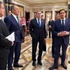 Ngoại trưởng Nga Sergey Lavrov (thứ 2 bên trái) và Ngoại trưởng Mỹ Marco Rubio (thứ 2 bên phải) tại Riyadh. (Ảnh: AFP/Getty Images)