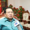 Thượng tướng Sengnouane Xayalath, Chủ tịch Trung ương Hiệp hội Cựu chiến binh Lào, trả lời phỏng vấn của TTXVN. (Ảnh: Xuân Tú/TTXVN)
