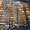 Trang sức vàng được bày bán tại tiệm kim hoàn ở Istanbul, Thổ Nhĩ Kỳ. (Ảnh: THX/TTXVN)
