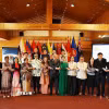Đại diện các Đại sứ quán, Cao ủy các nước thành viên ASEAN có cơ quan đại diện tại Wellington (New Zealand) là Indonesia, Malaysia, Philippines, Singapore, Thái Lan và Việt Nam, cùng với Timor Leste là quan sát viên, chụp ảnh lưu niệm tại Lễ kỷ niệm. (Ảnh: TTXVN phát)