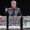 Tổng Giám đốc điều hành (CEO) Nvidia Jensen Huang phát biểu tại hội chợ công nghệ. (Ảnh: nikkei asia)