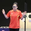 Xạ thủ Trịnh Thu Vinh. (Ảnh: Hoàng Linh/TTXVN)