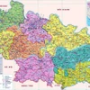 Bản đồ hành chính tỉnh Bắc Ninh. (Ảnh: Cổng Thông tin Điện tử tỉnh Bắc Ninh)