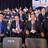 Đoàn đại biểu Việt Nam tham dự phiên khai mạc Đại hội lần thứ 40 của đảng Cộng sản Pháp (PCF). (Ảnh: Hữu Chiến/TTXVN)