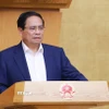 Thủ tướng Phạm Minh Chính chủ trì Phiên họp Chính phủ chuyên đề về xây dựng pháp luật tháng 5 năm 2025. (Ảnh: Dương Giang/TTXVN)