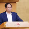 Thủ tướng Phạm Minh Chính chủ trì Phiên họp Chính phủ chuyên đề về xây dựng pháp luật tháng 5 năm 2025. (Ảnh: Dương Giang/TTXVN)
