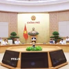 Thủ tướng Phạm Minh Chính chủ trì Phiên họp Chính phủ chuyên đề về xây dựng pháp luật tháng 5 năm 2025. (Ảnh: Dương Giang/TTXVN)
