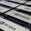 Siêu máy tính của Tập đoàn Nvidia tại triển lãm công nghệ Foxconn ở Đài Loan (Trung Quốc). (Ảnh: REUTERS/TTXVN)