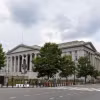 Trụ sở Bộ Tài chính Mỹ tại Washington, D.C. (Ảnh: THX/TTXVN)