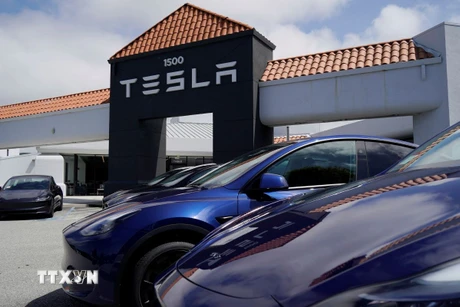 Ôtô điện của hãng Tesla. (Ảnh: THX/TTXVN)