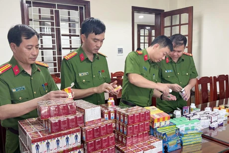 Phá đường dây sản xuất, buôn bán gần 10 tấn tân dược giả thu lợi 200 tỷ đồng | Vietnam+ (VietnamPlus)