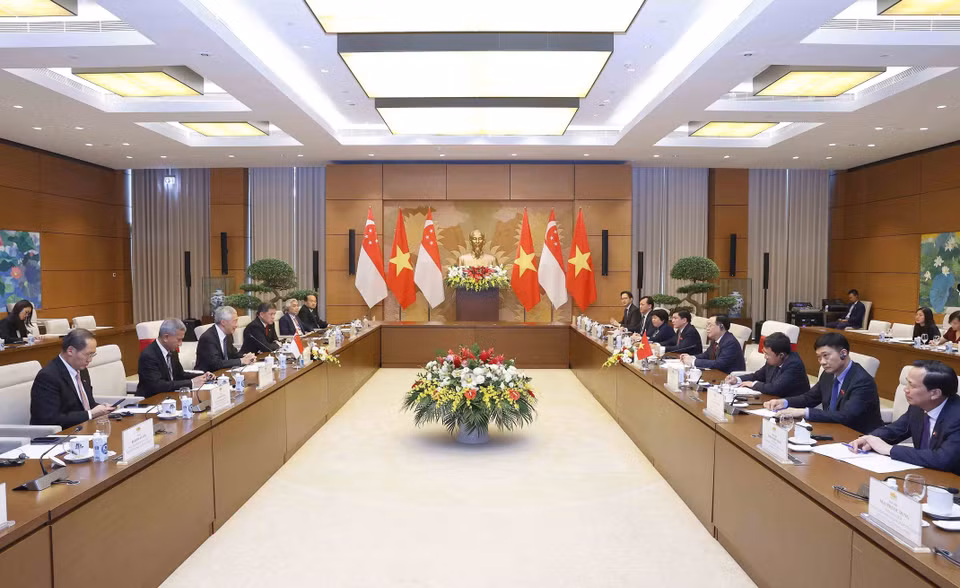 Quang cảnh buổi tiếp. (Ảnh: Doãn Tấn/TTXVN)
