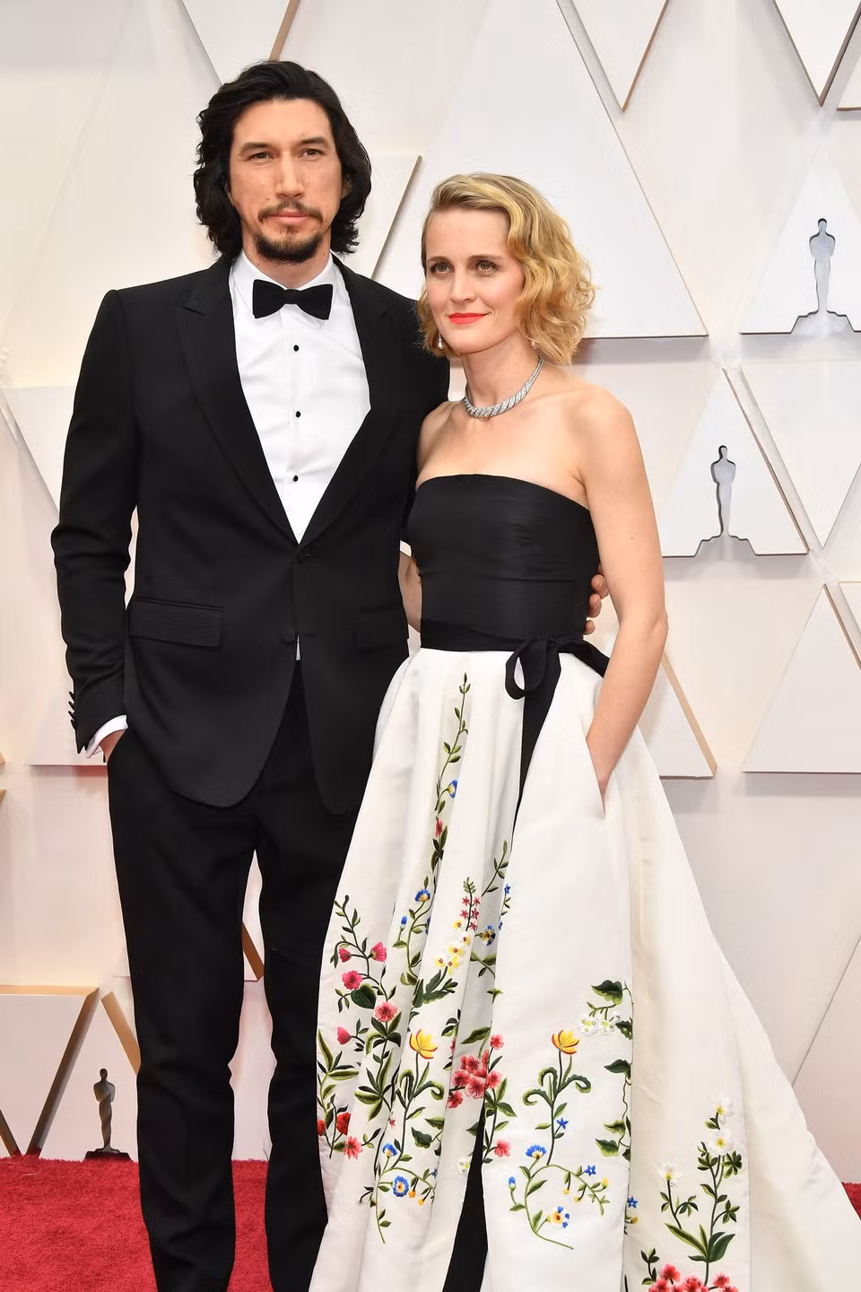 Diễn viên thủ vai Kylo Ren trong loạt 3 phần mới nhất của "Star Wars" - Adam Driver cùng vợ Joanne Tucker. (Ảnh: Getty)