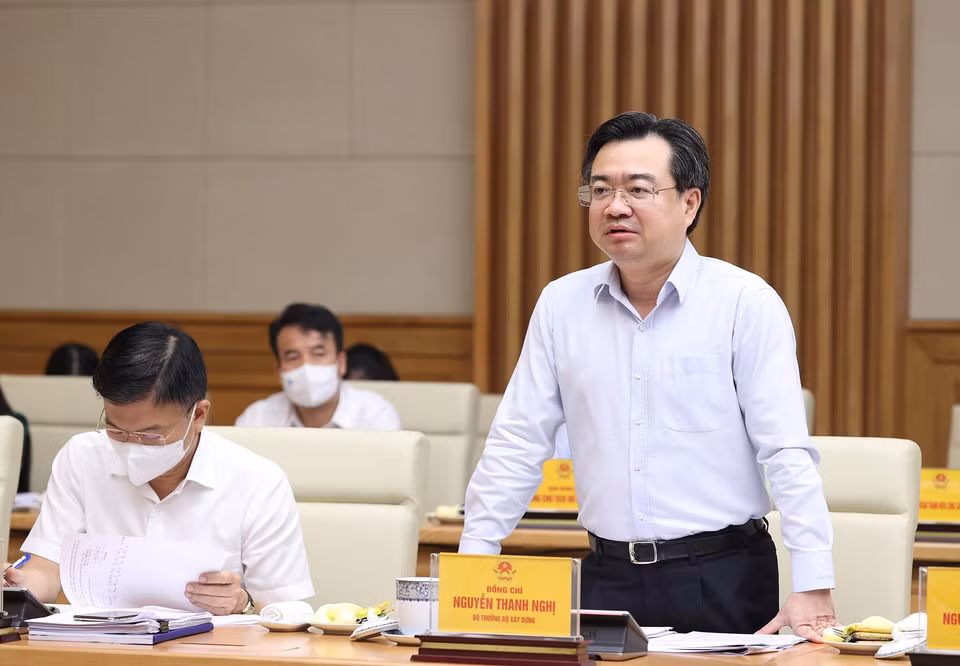 Bộ trưởng Bộ Xây dựng Nguyễn Thanh Nghị phát biểu. (Ảnh: Dương Giang/TTXVN)