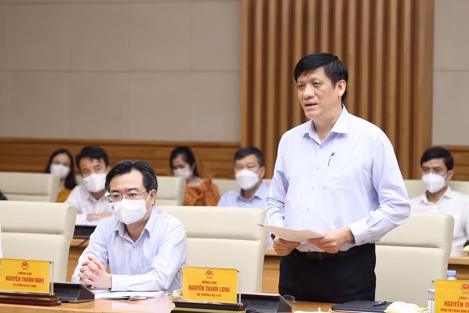 Bộ trưởng Bộ Y tế Nguyễn Thanh Long phát biểu. (Ảnh: Dương Giang/TTXVN)