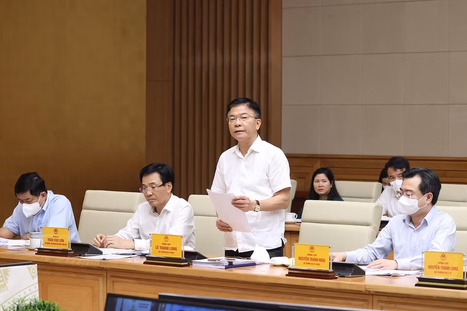Bộ trưởng Bộ Tư pháp Lê Thành Long phát biểu. (Ảnh: Dương Giang/TTXVN)