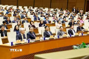 Chiều 21/8/2026, tại Hà Nội, Chủ tịch Quốc hội Trần Thanh Mẫn dự Lễ công bố Nghị quyết của Ủy ban Thường vụ Quốc hội về việc thành lập Tổ chức Nghị sỹ hữu nghị Việt Nam của Quốc hội khóa XVI. (Ảnh: Doãn Tấn/TTXVN)