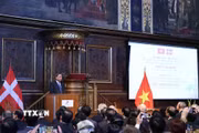 Tổng Bí thư, Chủ tịch nước Tô Lâm phát biểu chính sách tại Đại học Copenhagen (Đan Mạch). (Ảnh: Thống Nhất/TTXVN)