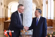 Tổng Bí thư, Chủ tịch nước Tô Lâm hội kiến Chủ tịch Quốc hội Đan Mạch Henrik Frandsen. (Ảnh: Thống Nhất/TTXVN)