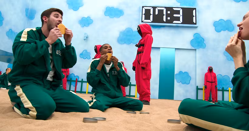 Một cảnh trong "Squid Game: The Challenge." (Nguồn: Netflix)
