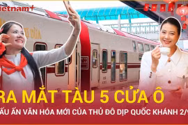 Đoàn tàu “Hà Nội 5 cửa ô”: Dấu ấn văn hóa mới của Thủ đô dịp Quốc khánh 2/9
