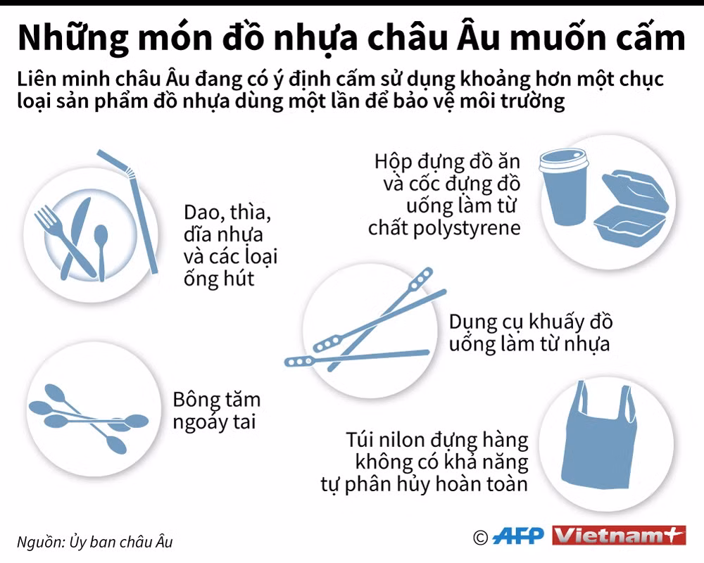 [Infographics] Những loại đồ nhựa châu Âu đang muốn cấm ảnh 1