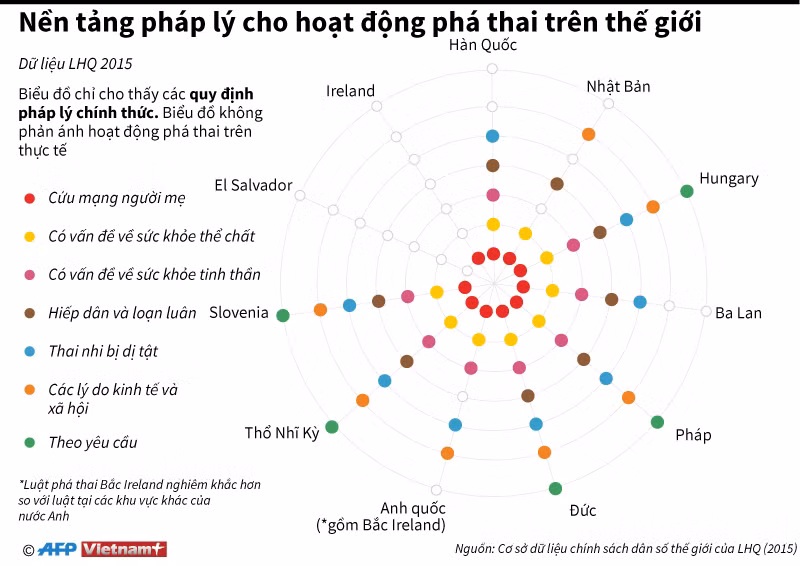 [Infographics] Nền tảng pháp lý cho hoạt động phá thai trên thế giới ảnh 1