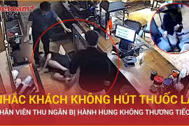 Xác minh vụ thu ngân bị hành hung sau 3 lần nhắc khách không hút thuốc lá