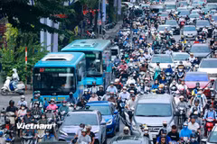 Việt Nam hiện có lực lượng tài xế công nghệ và giao hàng có mức độ phụ thuộc vào công nghệ điều hướng thuộc hàng cao nhất khu vực. (Ảnh: Hoài Nam/Vietnam+)