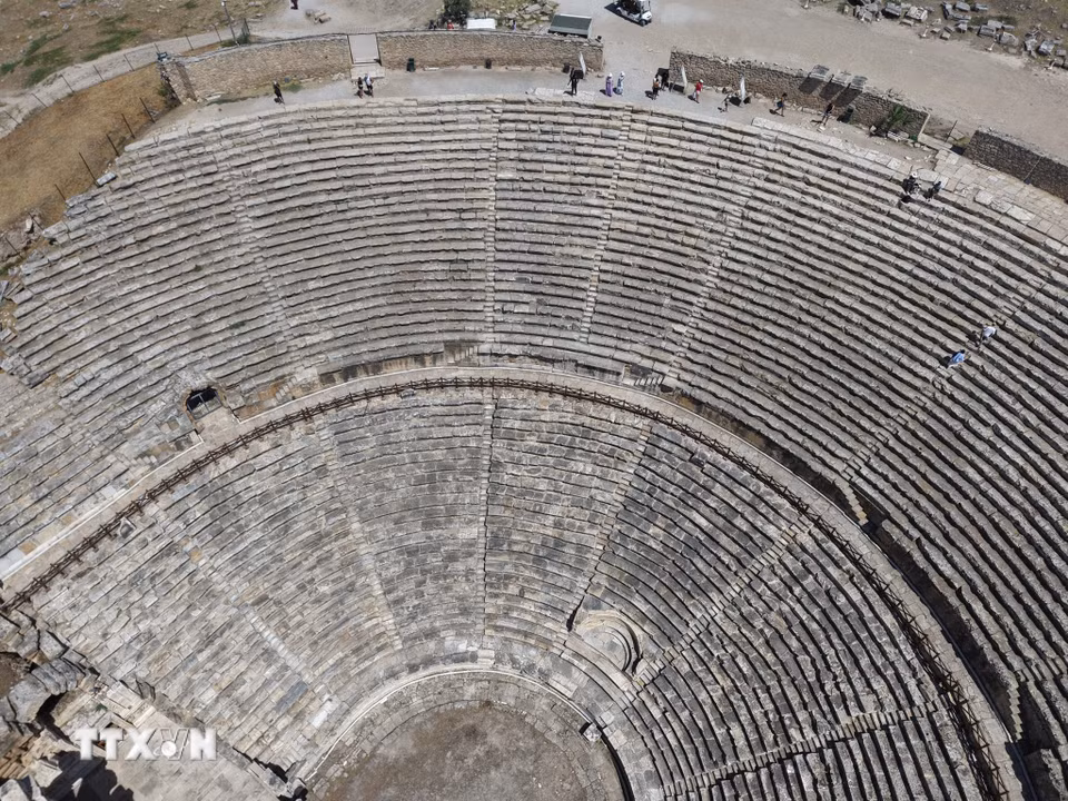 Quang cảnh thành cổ Hierapolis ở Denizli, Thổ Nhĩ Kỳ, ngày 25/8/2026. (Ảnh: THX/TTXVN phát)