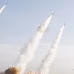 Lực lượng Vệ binh Cách mạng Hồi giáo Iran (IRGC) đã tấn công một căn cứ quân sự của Mỹ tại Jordan. (Ảnh: IRNA/TTXVN phát)