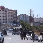 Lực lượng an ninh Syria tiến vào thành phố Sweida ở miền nam nước này. (Ảnh: THX/TTXVN)