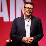 Thủ tướng Anh Andy Burnham phát biểu tại đại hội của Công đảng ở Liverpool, ngày 29/9/2026. (Ảnh: THX/TTXVN phát)