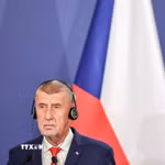 Thủ tướng Cộng hòa Séc Andrej Babis dự họp báo chung sau hội nghị thượng đỉnh tại Godollo, Hungary, ngày 23/6/2026. (Ảnh: THX/TTXVN phát)