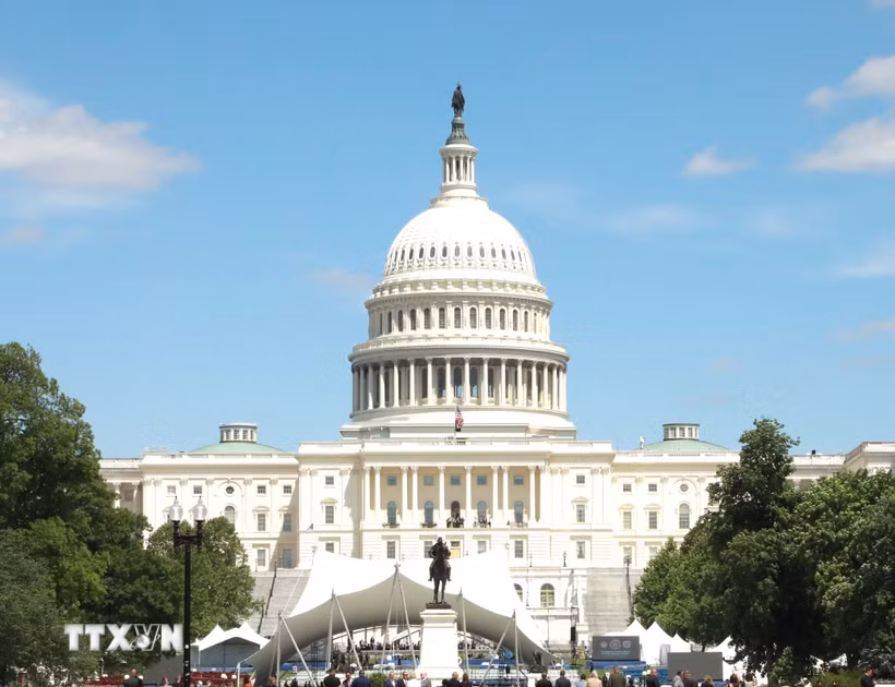 Tòa nhà Quốc hội Mỹ ở thủ đô Washington D.C. (Ảnh: Đoàn Hùng/TTXVN)