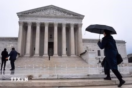 Tòa án Tối cao Mỹ ở Washington, D.C. (Ảnh: Kyodo/TTXVN)