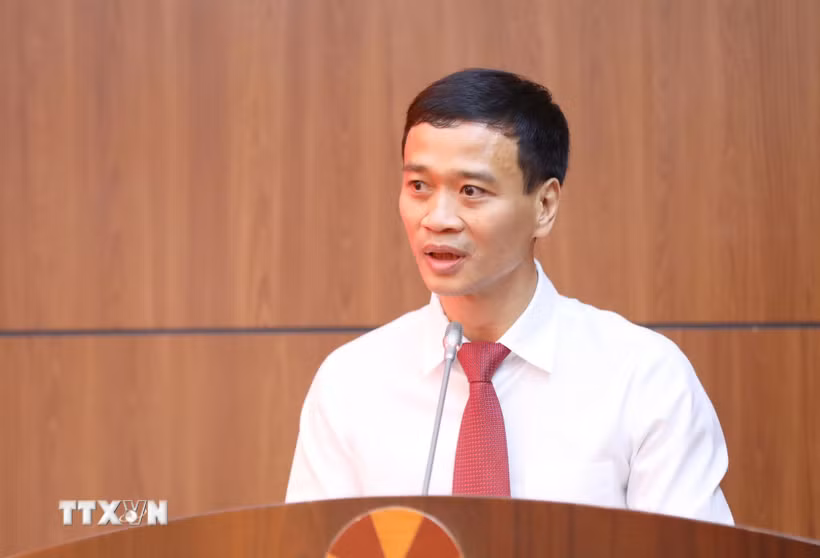 Đồng chí Nguyễn Văn Thắng phát biểu tại Hội nghị. (Ảnh: Trung Kiên/TTXVN)