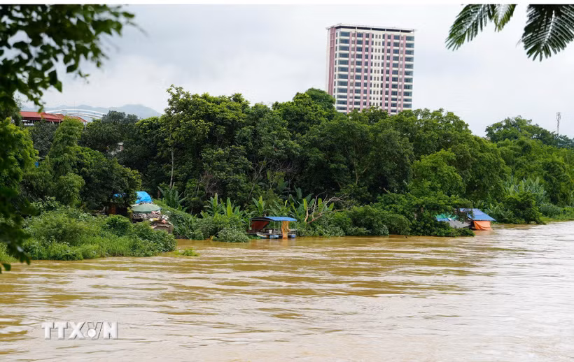 Nước sông Cầu tại khu vực Gia Bảy, trung tâm tỉnh Thái Nguyên sáng 10/7/2026. (Ảnh minh họa: Hoàng Nguyên/TTXVN)