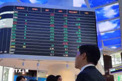 VN-Index đóng cửa ở mức 1.326,05 điểm sau khi tăng 1,59% so với tuần trước. (Ảnh: Vietnam+)