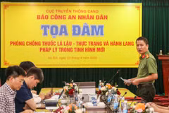 Tọa đàm “Phòng chống thuốc lá lậu - Thực trạng và hành lang pháp lý trong tình hình mới," ngày 22/4 do Báo Công an nhân dân tổ chức. (Ảnh: Vietnam+)