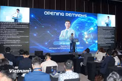 Chương trình Thuyết trình kêu gọi đầu tư (IR Pitching) trong khuôn khổ Diễn đàn AI và Công nghệ số Việt Nam-Hàn Quốc 2026. (Nguồn: Vietnam+)