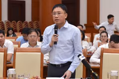 Đại diện Cục Thuế thông tin tại họp báo quý 2 do Bộ Tài chính tổ chức. (Ảnh:Vietnam+)