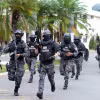 Cảnh sát tăng cường an ninh tại Guayaquil, Ecuador. (Ảnh: AFP/TTXVN)