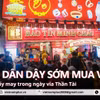 Người dân dậy sớm, xếp hàng mua vàng lấy may trong ngày vía Thần Tài 