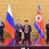 Quang cảnh lễ ký thỏa thuận. (Ảnh: Yonhap)