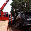 Hiện trường vụ tai nạn. (Ảnh: Thanh Thủy/TTXVN)